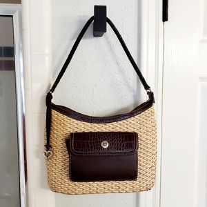 Brighton Straw and Leather Purse